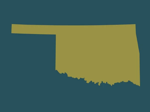 Oklahoma Estado Dos Estados Unidos América Forma Cor Sólida — Fotografia de Stock