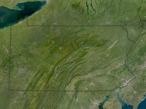 Pennsylvania Amerikai Egyesült Államok Kis Felbontású Műholdas Térkép — Stock Fotó
