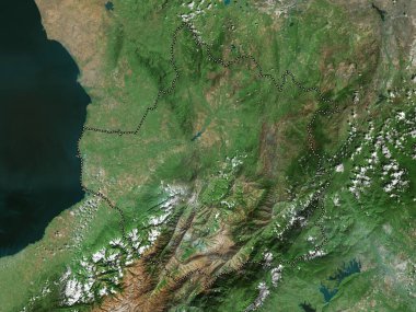 Trujillo, Venezuela eyaleti. Yüksek çözünürlüklü uydu haritası