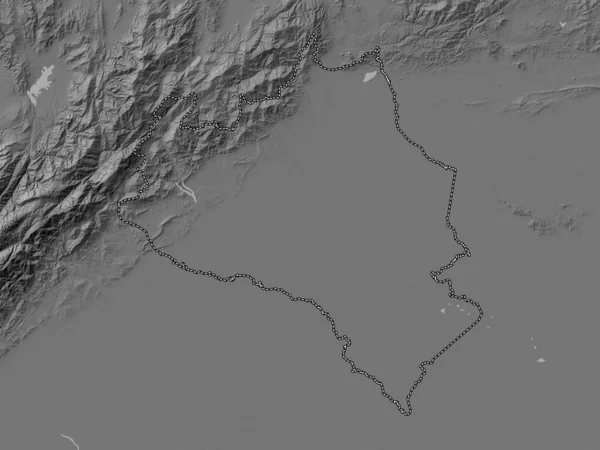 Portuguesa Estado Venezuela Mapa Elevación Bilevel Con Lagos Ríos — Foto de Stock
