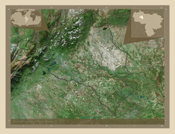Portuguesa State Venezuela High Resolution Satellite Map Corner Auxiliary Location — Stock Photo, Image