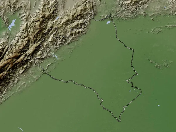 Portuguesa State Venezuela Elevation Map Colored Wiki Style Lakes Rivers — Stock Photo, Image