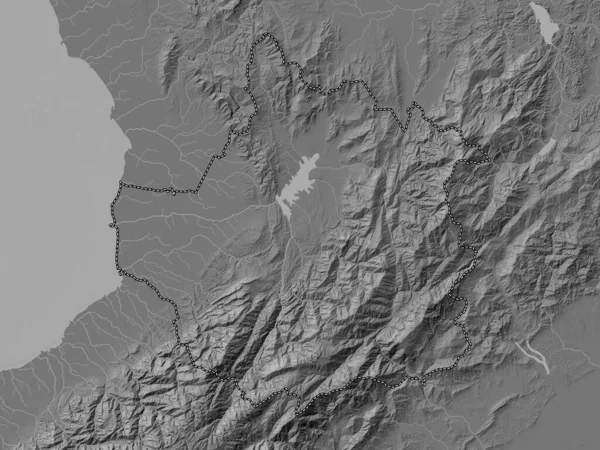 Trujillo Estado Venezuela Mapa Elevación Bilevel Con Lagos Ríos — Foto de Stock