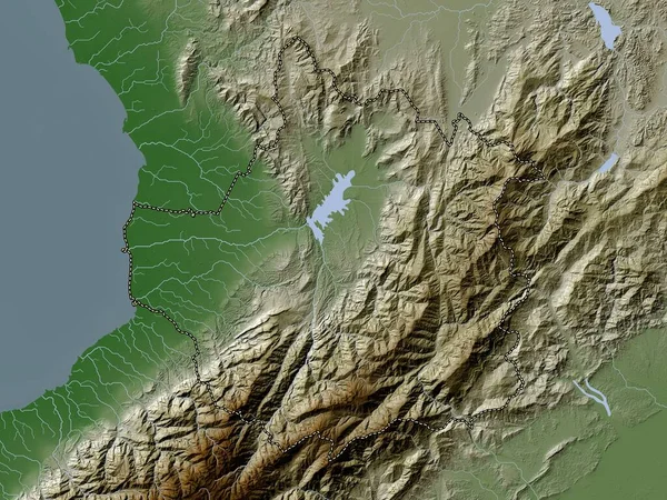 Trujillo Stát Venezuela Výškové Mapy Barevné Stylu Wiki Jezery Řekami — Stock fotografie