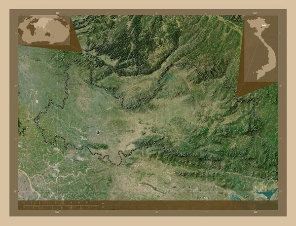 Бак Джанг Провинция Вьетнам Карта Спутника Низкого Разрешения Вспомогательные Карты — стоковое фото