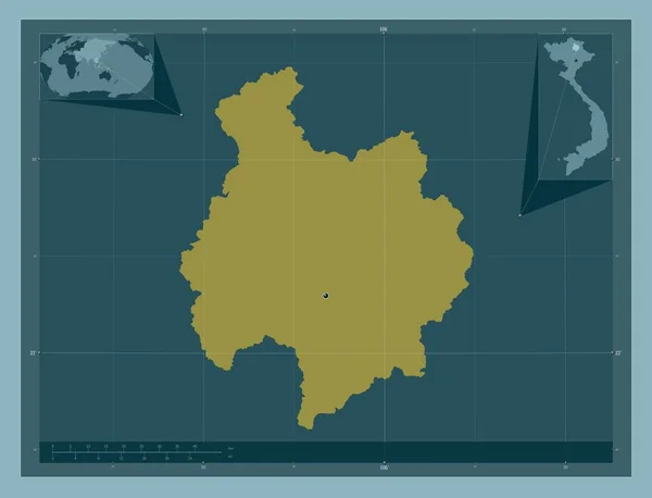 Бак Кан Провинция Вьетнам Твердая Форма Цвета Вспомогательные Карты Расположения — стоковое фото