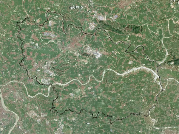 Bac Ninh Province Vietnam Low Resolution Satellite Map — Stock Photo, Image