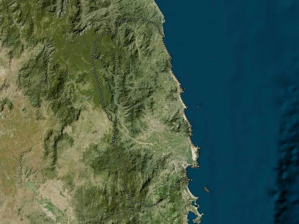 Binh Inh Provinsen Vietnam Lågupplöst Satellitkarta — Stockfoto