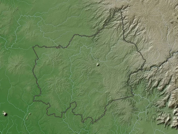 Binh Phuoc Επαρχία Του Βιετνάμ Υψόμετρο Χάρτη Χρωματισμένο Wiki Στυλ — Φωτογραφία Αρχείου