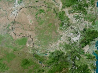 ak Lak, Vietnam vilayeti. Yüksek çözünürlüklü uydu haritası