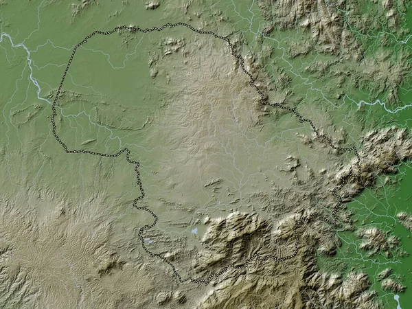 Λακ Λακ Επαρχία Του Βιετνάμ Υψόμετρο Χάρτη Χρωματισμένο Wiki Στυλ — Φωτογραφία Αρχείου