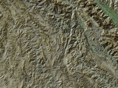 ien Bien, Vietnam vilayeti. Yükseklik haritası göller ve nehirlerle wiki stilinde renklendirilmiştir