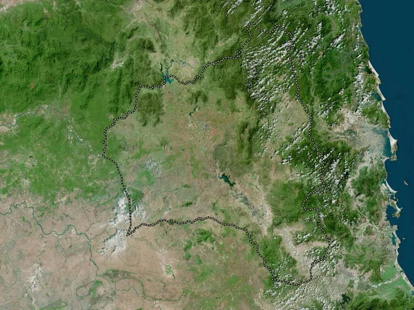 Gia Lai Provincia Vietnam Mapa Satélite Alta Resolución — Foto de Stock