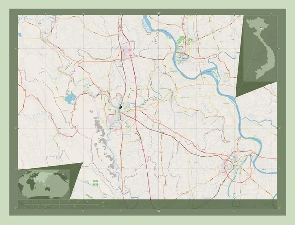 Nam Провінція Єтнам Відкрита Карта Вулиць Кутові Допоміжні Карти Місцезнаходження — стокове фото