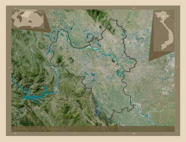 Ной Муниципалитет Города Сильвантан Вьетнаме Спутниковая Карта Высокого Разрешения Вспомогательные — стоковое фото