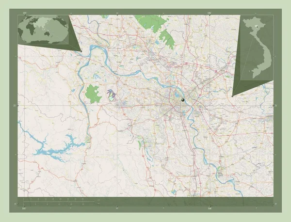 Ной Муниципалитет Города Сильвантан Вьетнаме Карта Улиц Вспомогательные Карты Расположения — стоковое фото
