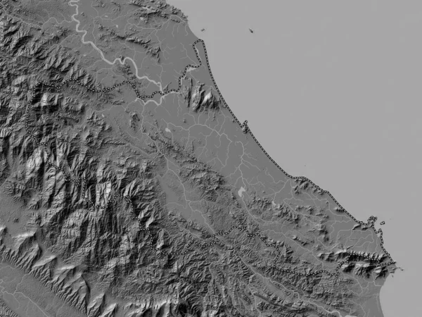 Тинь Провинция Вьетнам Карта Высот Билевеля Озерами Реками — стоковое фото