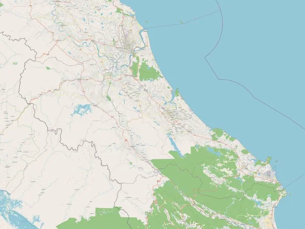 Tinh Província Vietname Abrir Mapa Ruas — Fotografia de Stock