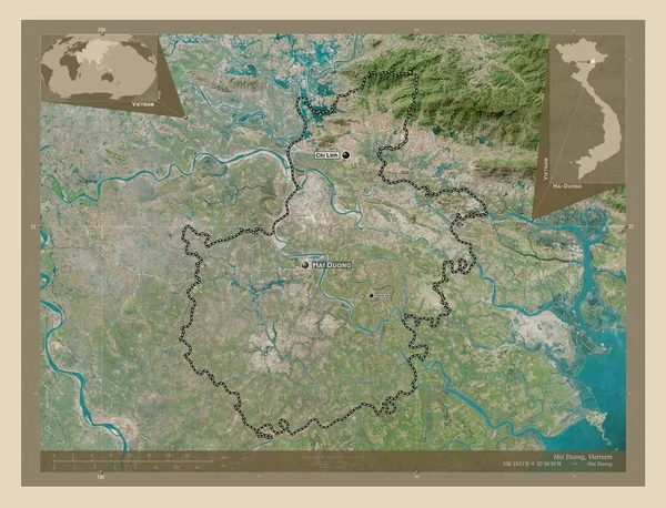 Гай Дун Провінція Єтнам Супутникова Карта Високої Роздільної Здатності Місця — стокове фото