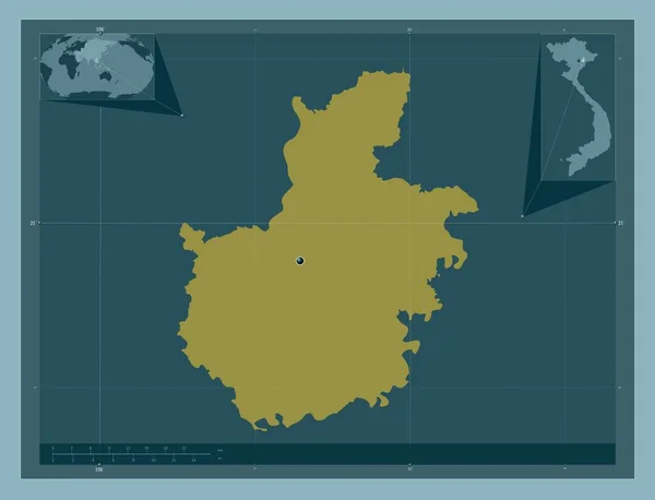 Хай Дуон Провинция Вьетнам Твердая Форма Цвета Вспомогательные Карты Расположения — стоковое фото