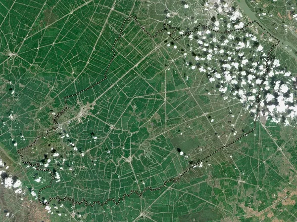 Hau Giang Provinz Vietnam Satellitenkarte Mit Niedriger Auflösung — Stockfoto