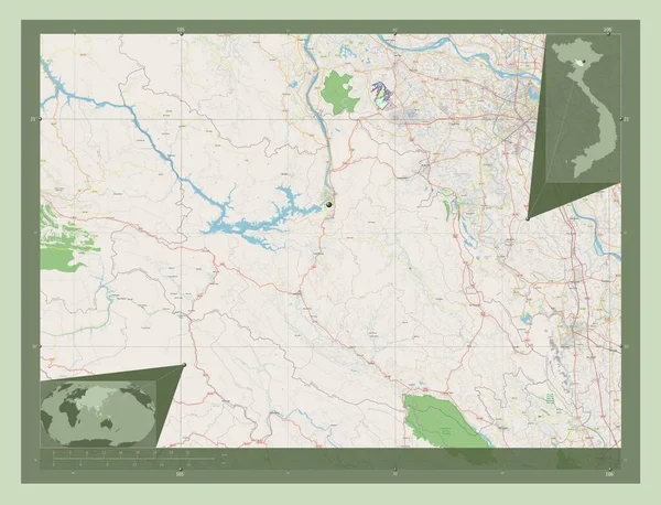 Гоа Бінх Провінція Єтнам Відкрита Карта Вулиць Кутові Допоміжні Карти — стокове фото