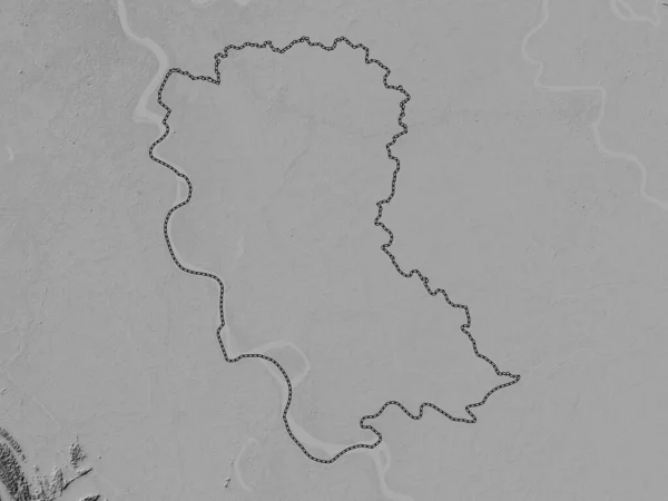Hung Yen Province Vietnam Grayscale Elevation Map Lakes Rivers — Stock Photo, Image