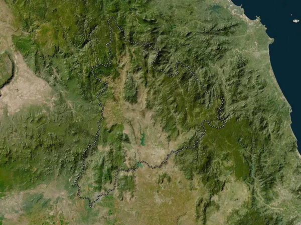 Kon Tum Provinsen Vietnam Lågupplöst Satellitkarta — Stockfoto