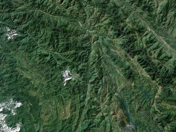 ベトナムの省 ライチャウ 低解像度衛星地図 — ストック写真