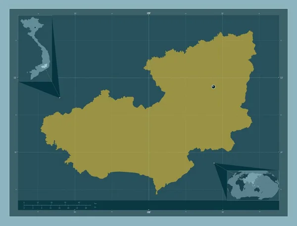 Лам Онг Провинция Вьетнам Твердая Форма Цвета Вспомогательные Карты Расположения — стоковое фото