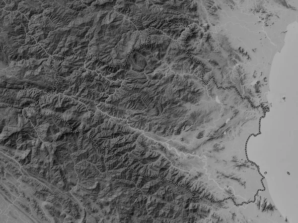 Нге Провинция Вьетнам Карта Высот Оттенках Серого Озерами Реками — стоковое фото