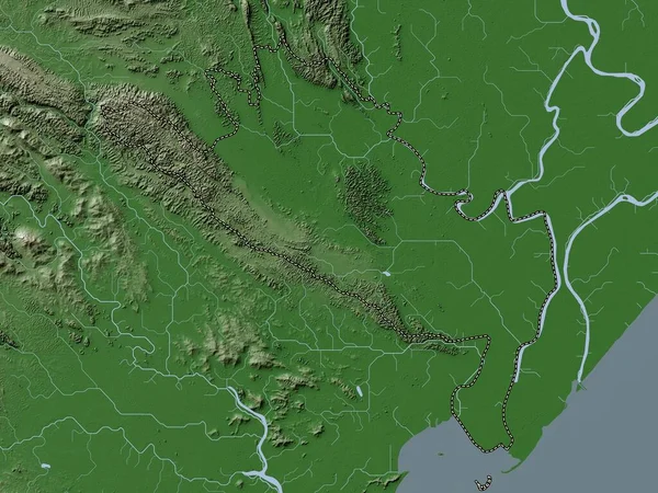 Ninh Binh Provincia Vietnam Mapa Elevación Coloreado Estilo Wiki Con — Foto de Stock