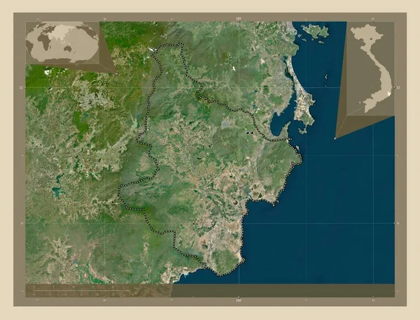 Ninh Thuan Επαρχία Του Βιετνάμ Υψηλής Ανάλυσης Δορυφορικός Χάρτης Τοποθεσίες — Φωτογραφία Αρχείου