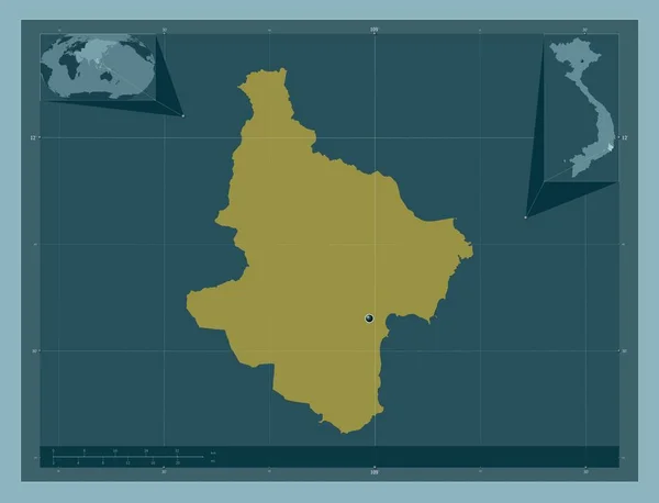 Нин Туан Провинция Вьетнам Твердая Форма Цвета Вспомогательные Карты Расположения — стоковое фото