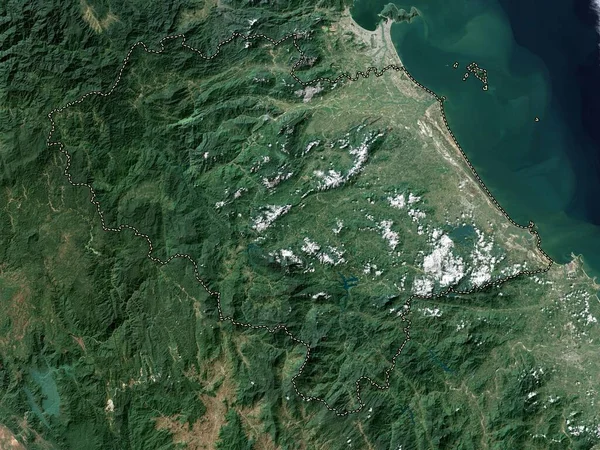 Quang Nam Provinsen Vietnam Lågupplöst Satellitkarta — Stockfoto