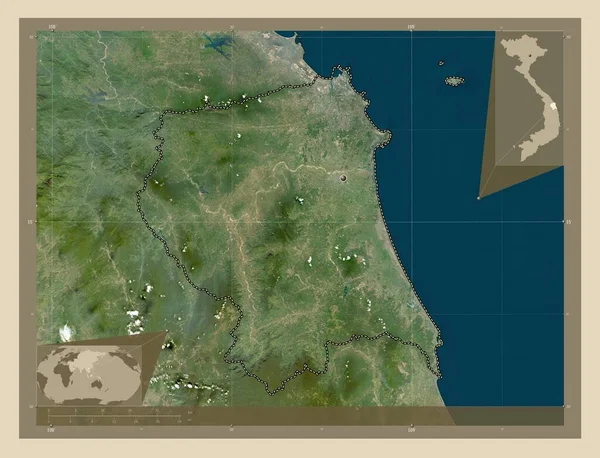 Куанг Нгай Провинция Вьетнам Спутниковая Карта Высокого Разрешения Места Расположения — стоковое фото