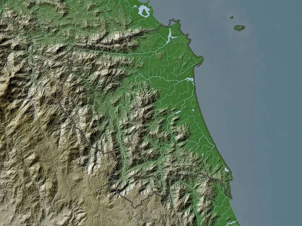 Quang Ngai Provincie Vietnam Výškové Mapy Barevné Stylu Wiki Jezery — Stock fotografie