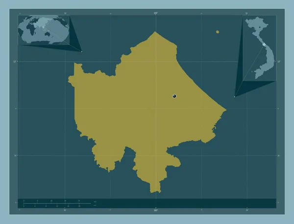 Куанг Три Провинция Вьетнам Твердая Форма Цвета Вспомогательные Карты Расположения — стоковое фото