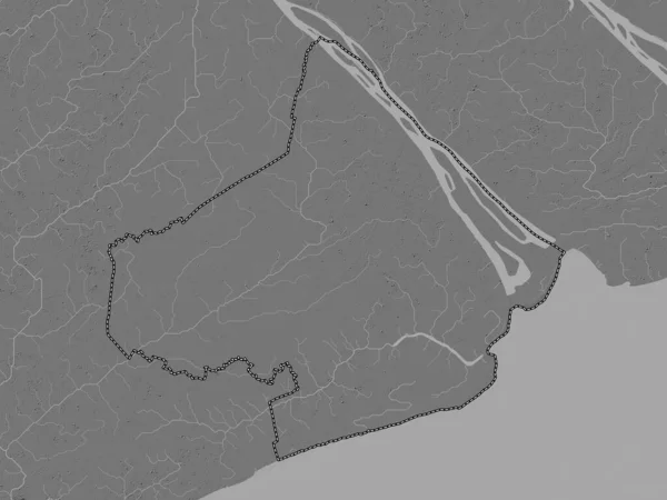 Soc Trang Província Vietname Bilevel Mapa Elevação Com Lagos Rios — Fotografia de Stock