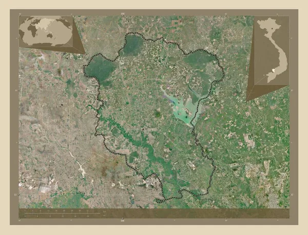 Тай Нин Провинция Вьетнам Спутниковая Карта Высокого Разрешения Места Расположения — стоковое фото