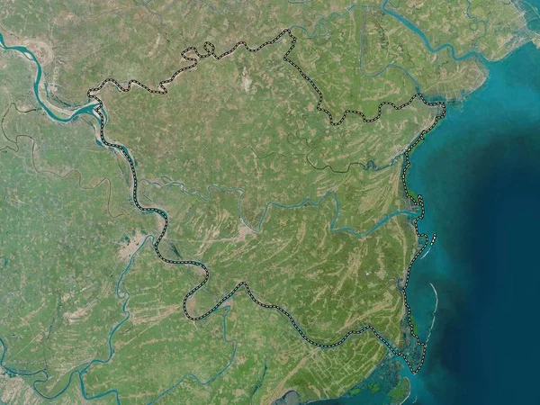 Thai Binh Province Vietnam High Resolution Satellite Map — Stock Photo, Image