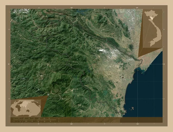 Thanh Hoa Провінція Єтнам Супутникова Карта Низькою Роздільною Здатністю Кутові — стокове фото
