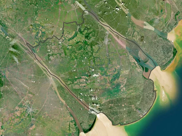 Tra Vinh Provinsen Vietnam Högupplöst Satellitkarta — Stockfoto