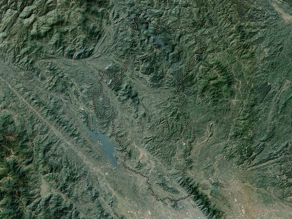 トゥエンクアン ベトナムの州 低解像度衛星地図 — ストック写真