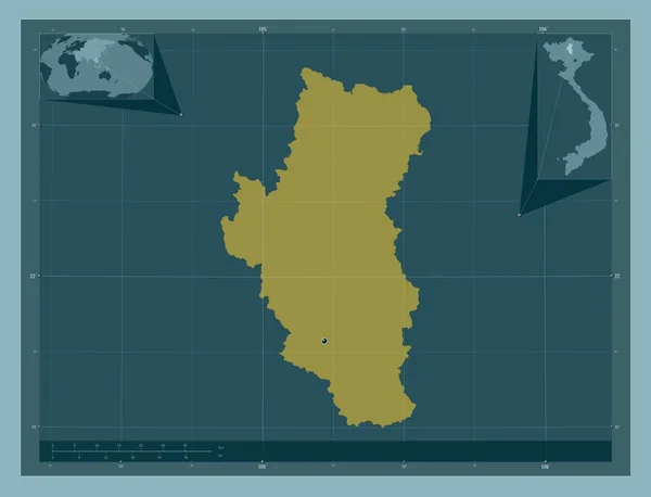 Туен Куанг Провинция Вьетнам Твердая Форма Цвета Вспомогательные Карты Расположения — стоковое фото
