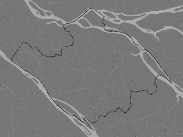 Винь Лонг Провинция Вьетнам Карта Высот Билевеля Озерами Реками — стоковое фото