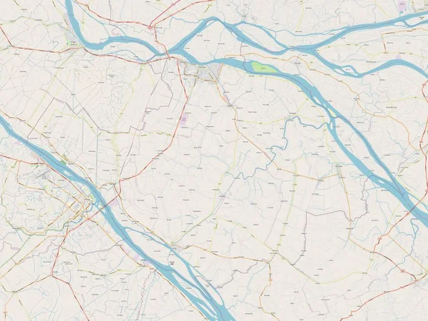 Винь Лонг Провинция Вьетнам Карта Улиц — стоковое фото