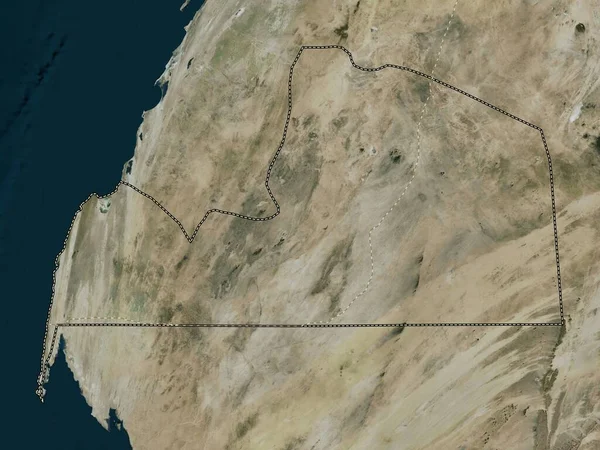 Aousserd Provincia Del Sáhara Occidental Mapa Satélite Alta Resolución — Foto de Stock