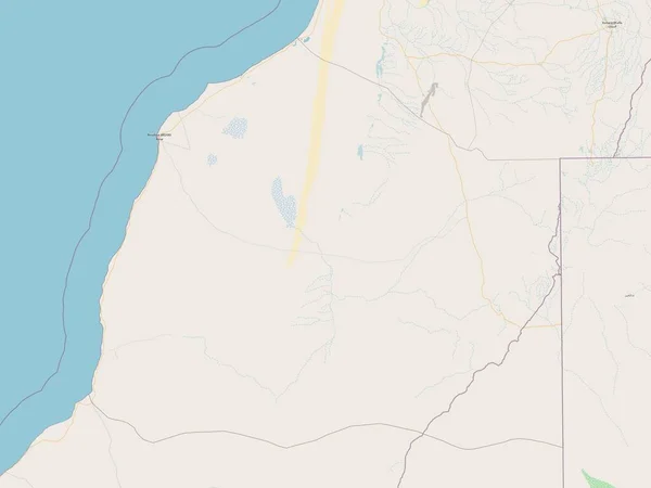 Boujdour Província Saara Ocidental Abrir Mapa Ruas — Fotografia de Stock