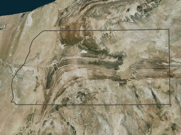 Semara Provincia Del Sáhara Occidental Mapa Satélite Alta Resolución — Foto de Stock
